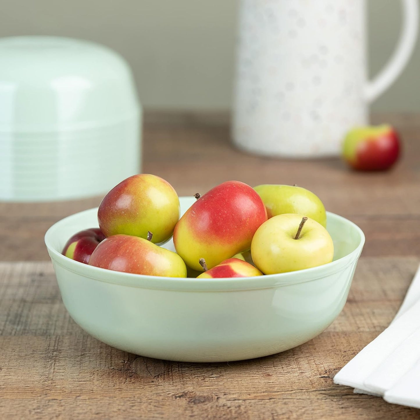 PLASTICPRO [30 Pack 16 OZ Bowls] Edge Collection Mint Green Plastic Party Soup Bowls Premium heavyweight Elegant Disposable Tableware Dishes