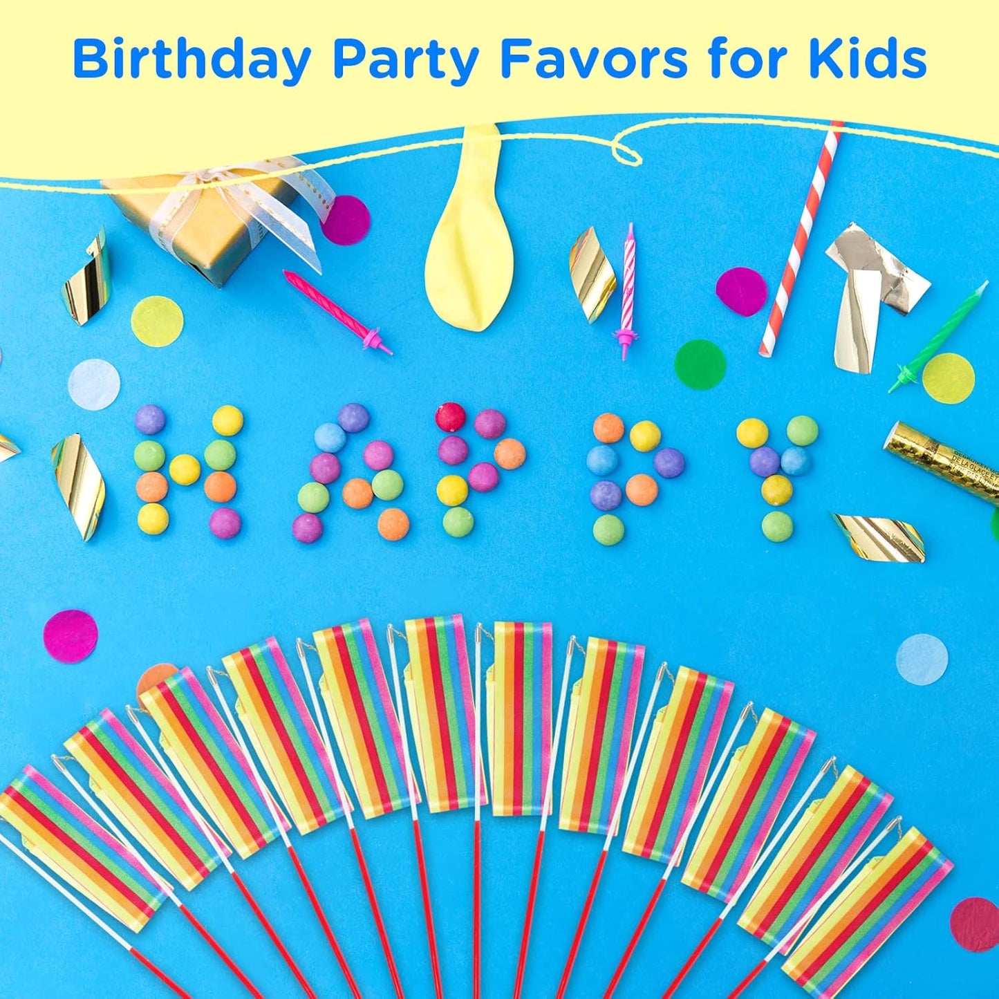 24PCS Rainbow Party Favors - Dance Ribbons for Kids Circus Carnival Rhythmic Gymnastics Birthday Party Decoration Supplies, Ribbon Baton Twirling Sticks Silks Streamers Wands for Girls