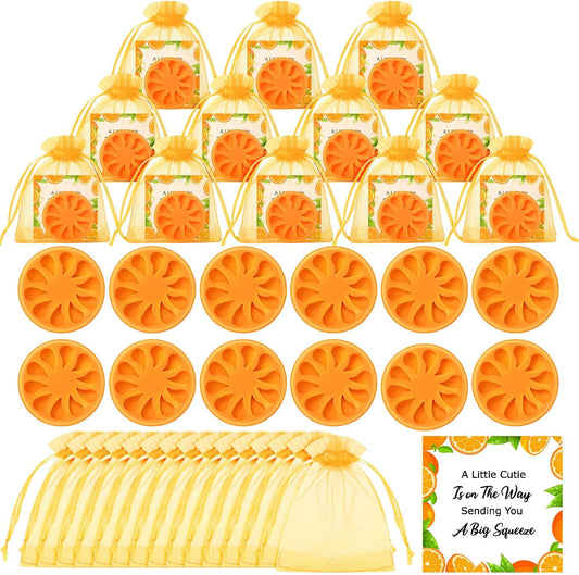 50 Sets Little Cutie Baby Shower Party Favor Orange Soap Gifts Bulk Orange Soaps with Card and Bag for Wedding Gifts Bridal Party Baby Shower Decorations Clementine Little Cutie Theme Favors