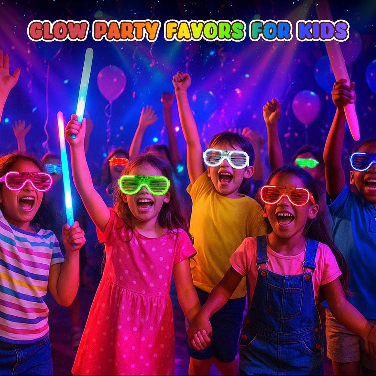 LovesTown 40PCS LED Glasses, Light up Glasses 3 Modes Glow in the Dark Party Supplies for Kids Adults, Party favor for Wedding Birthday, New Years Eve