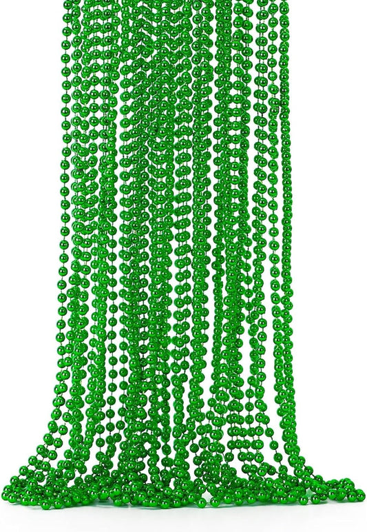 12PCS St Patricks Day Necklace, St Patricks Day Beads Necklace Accessory Set, Mardi Gras St Patricks Costumes Necklaces, Festive Accessories for Mardi Gras St. Patricks Parade Throws Decorations