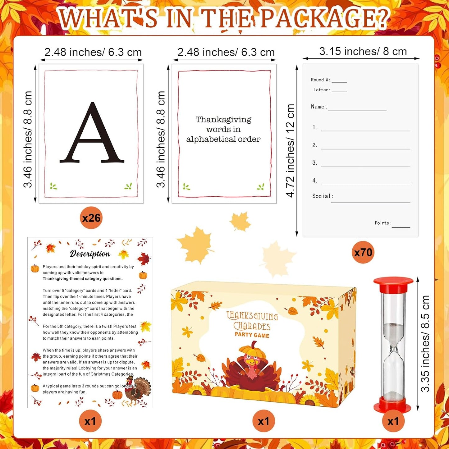 Sosation Thanksgiving Trivia Games Sets Family Party Cards Against Thanksgiving Categories Party Game Happy Fall Harvest Board Game Turkey Dinner Activity for Adults Holiday Group