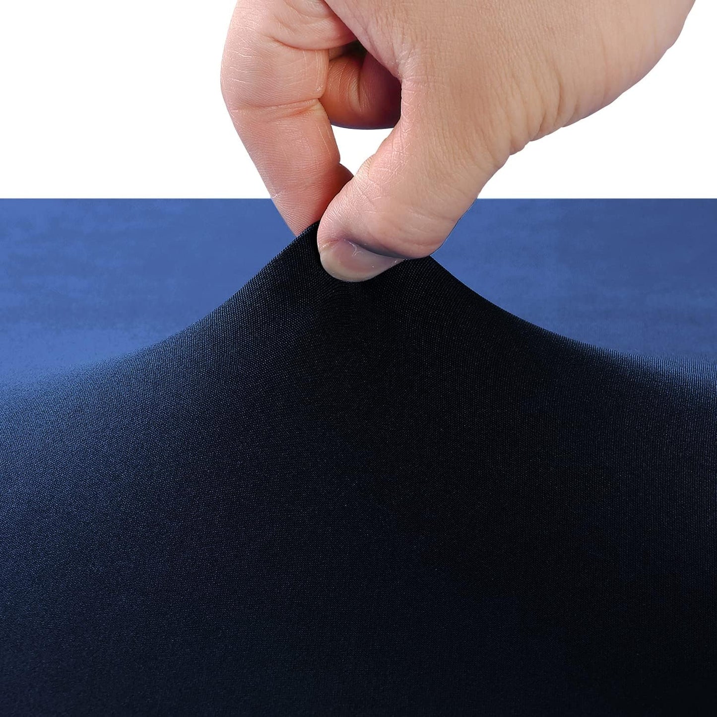 LZY Spandex Table Covers 6 Feet, Stretch/Fitted Table Covers for 6 Feet Folding Table, Rectangular Spandex Table Cloths for Wedding Party or Event (6FT-2PCS, Navy)