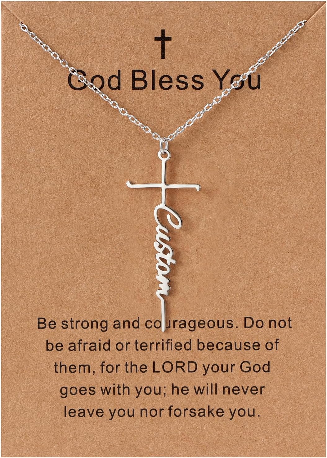 Lcherry Faith Cross Pendant Necklace for Women Religious Christian Jewelry Mother's Day Gifts for Women