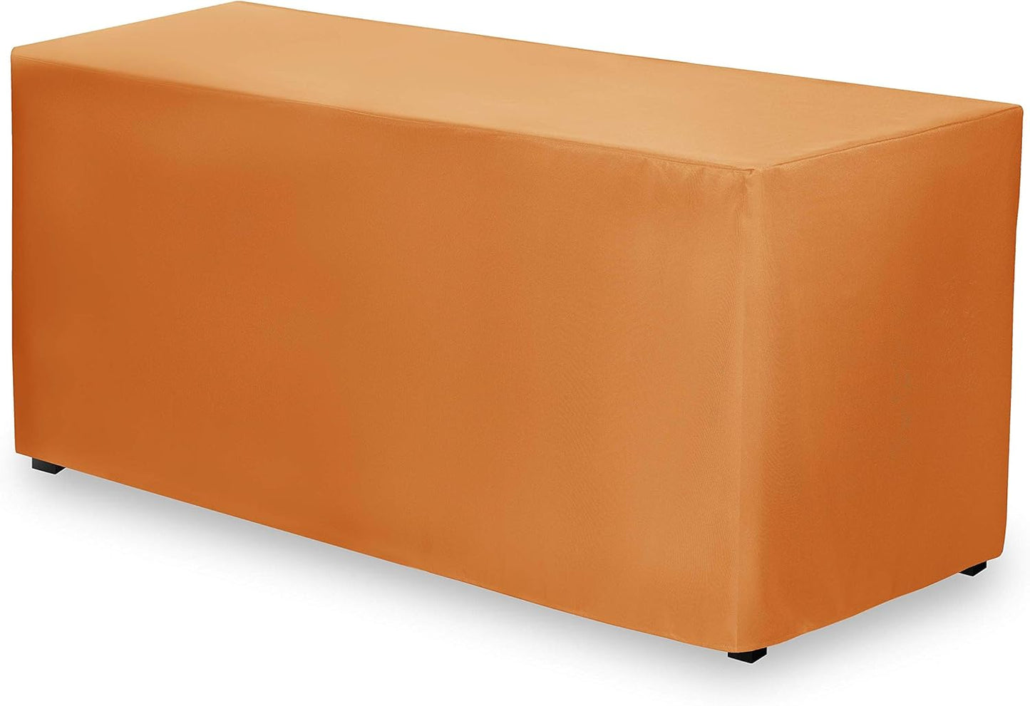 Gee Di Moda Fitted Tablecloth - 72 x 30 Inch Orange Fitted Table Cloth for 6 Foot Rectangle Table - Heavy Duty Washable Fabric - for 6 Ft Buffet Table Holiday Party Dinner Wedding & Trade Show