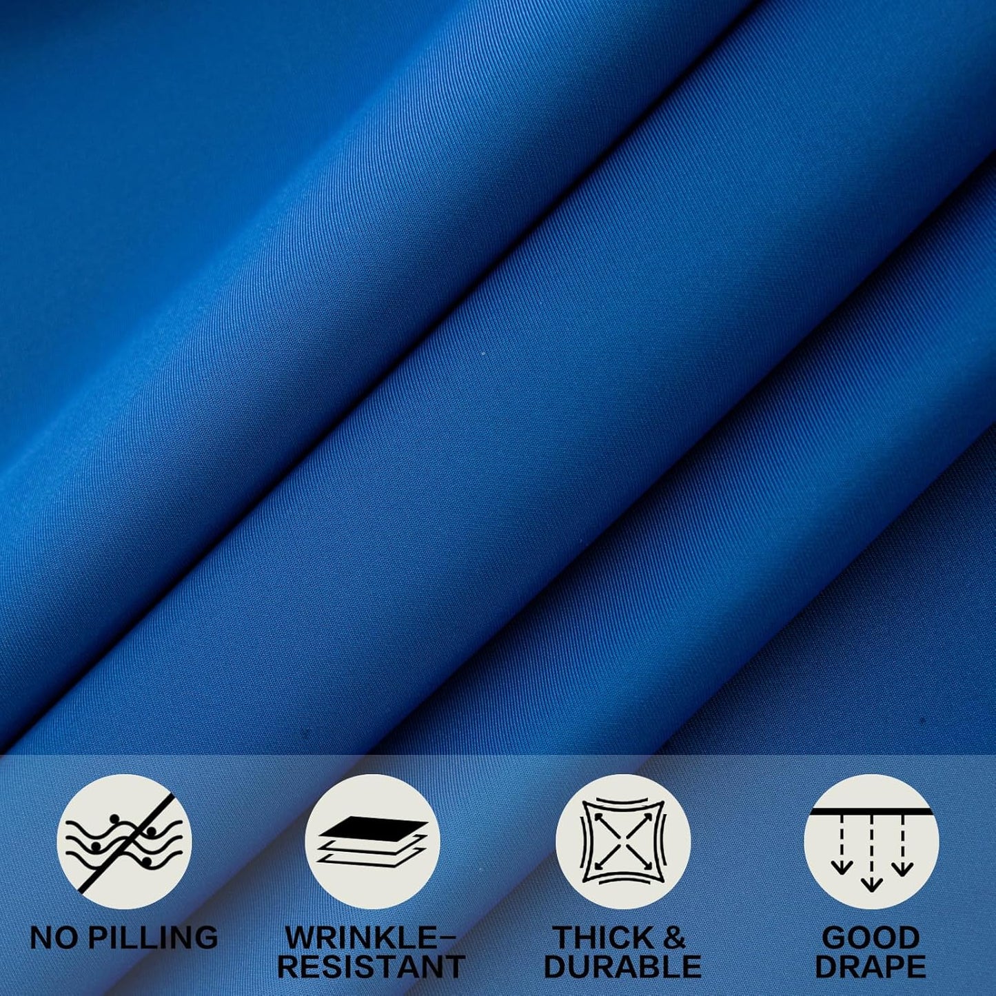 6ft Dark Blue Stretch Tablecloth for Rectangular Tables - Flared Wrap Design, Waterproof, Wrinkle-Resistant, Washable - Ideal for Weddings, Parties, Banquets & Table Protection