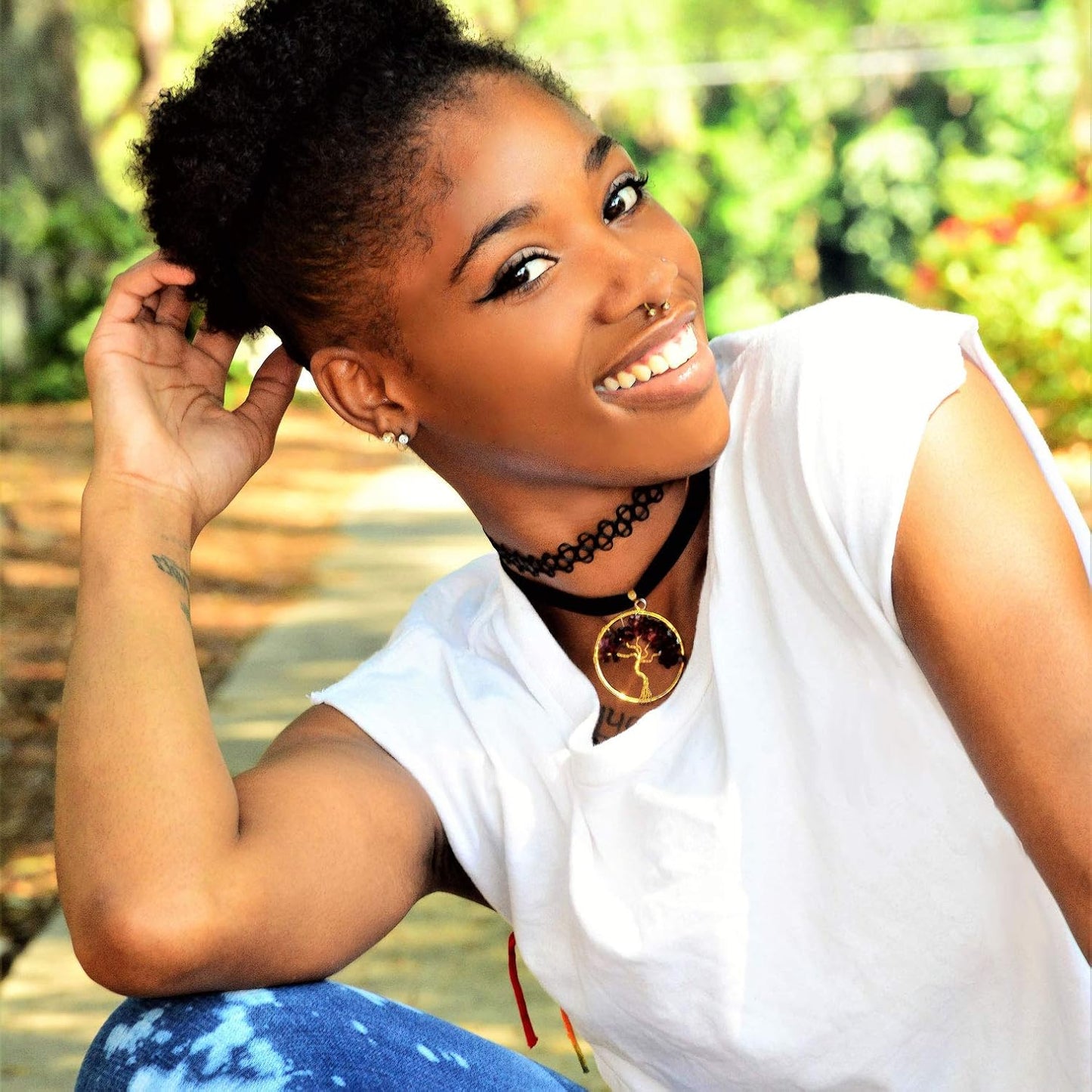 BodyJ4You 12PC Tattoo Choker Necklace - 90s Accessories 2000s Jewelry Y2K Fashion Vintage Trendy - Rainbow Goth Black Pink Green Blue White - Adjustable Stretchy Elastic Necklace Summer Vacation Set