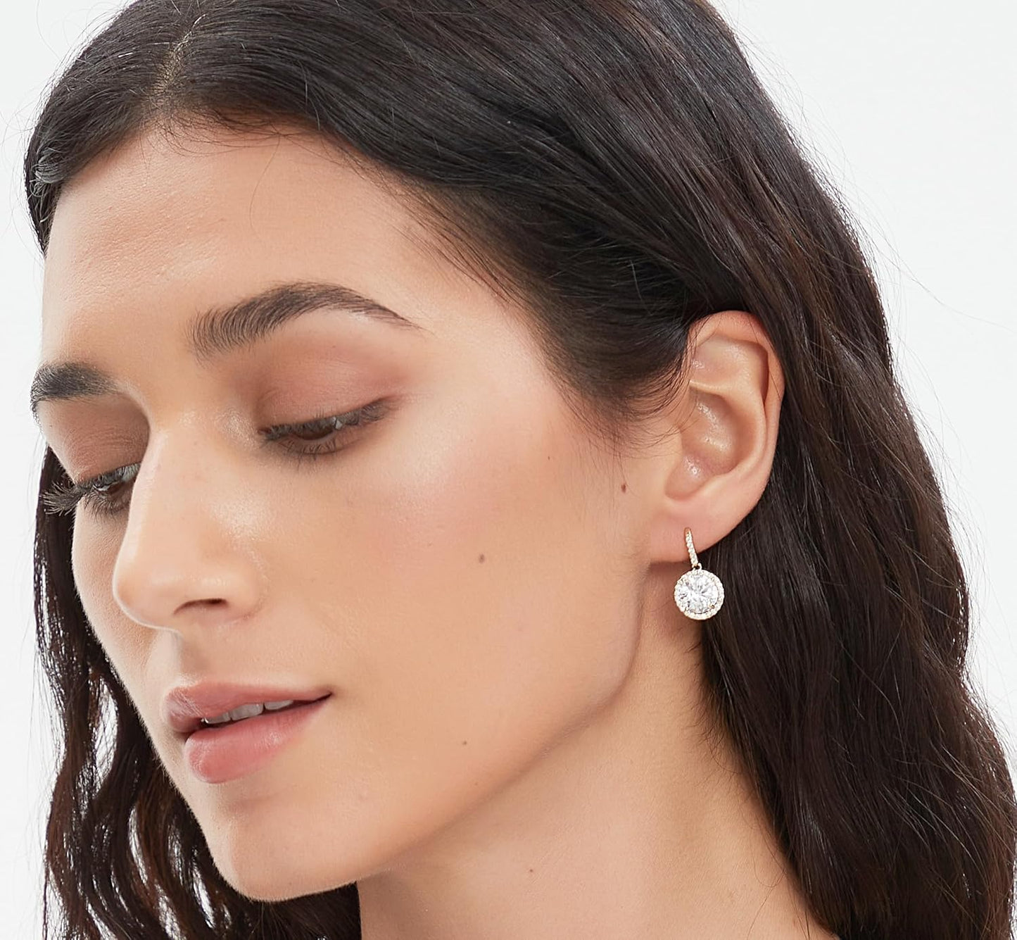 Sparkly Earrings Necklace Jewelry Set For Women Bride Bridesmaids Bridal Wedding Party Prom Jewelry Birthday Gift