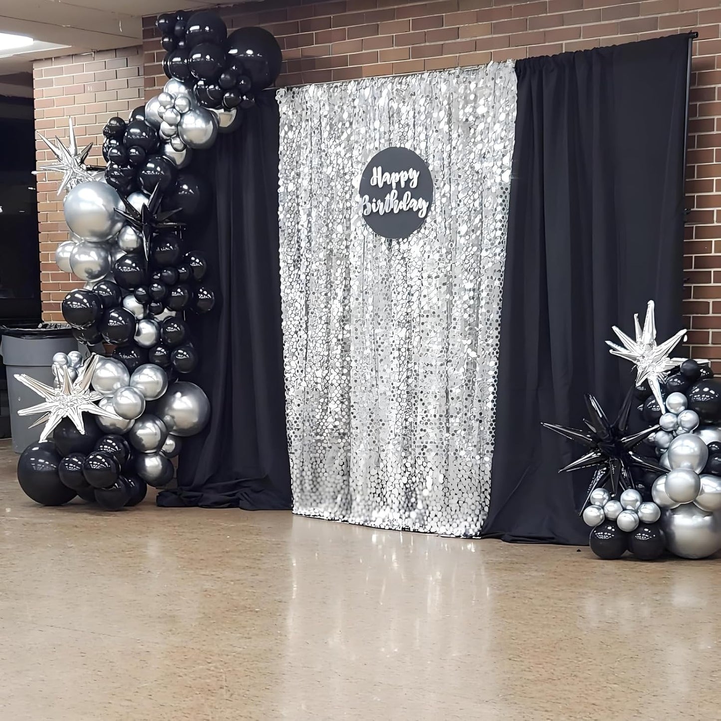 Metallic Silver Balloons, 150 pcs Different Sizes Pack of 18 Inch 12 Inch 10 Inch 5 Inch Chrome Silver Balloon Arch Kit Garland for Graduation New Year Wedding Birthday Party Decorations