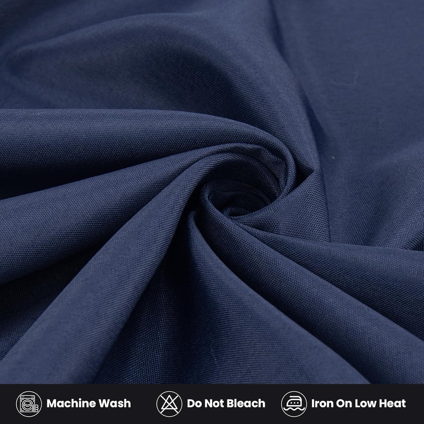 Ascoza 2 Pack Fitted Tablecloth for 6 Foot Rectangle Tables 72 x 30 Inch Navy Table Covers Water Resistant Polyester Table Cloth for Wedding, Parties,Display, Trade Show (Navy)