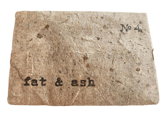 fat & ash Beef Tallow Soap Bar (1 Pack) - VERY SIMPLE INGREDIENTS - Organic and Moisturizing - Handmade in USA - Family Recipe - Long-Lasting, All-Natural, For Dry Skin