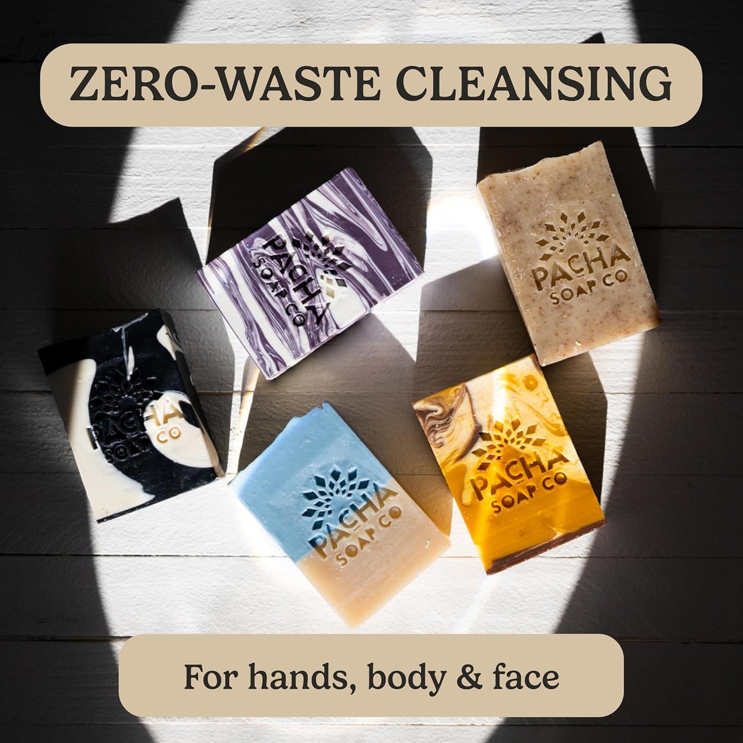 Pacha Soap Co. Dirty Hippie Bar Soap - Patchouli, Nutmeg, & Clove Scented Exfoliating Oat Body and Face Cleanser Bar Soap, Hydrating & Moisturizing Total Body Wash, Handcrafted Made in the USA, 3-Pack