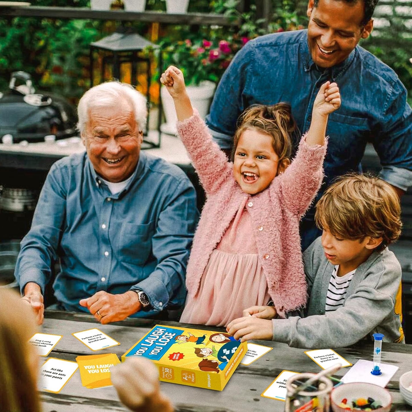 You Laugh You Lose Game - Funny Charades Kids Games - Board Games for Kids & Teens - Try Not to Laugh Challenge - Sleepover Party Supplies for Girls, Birthday Game for Family, Kids & Girls