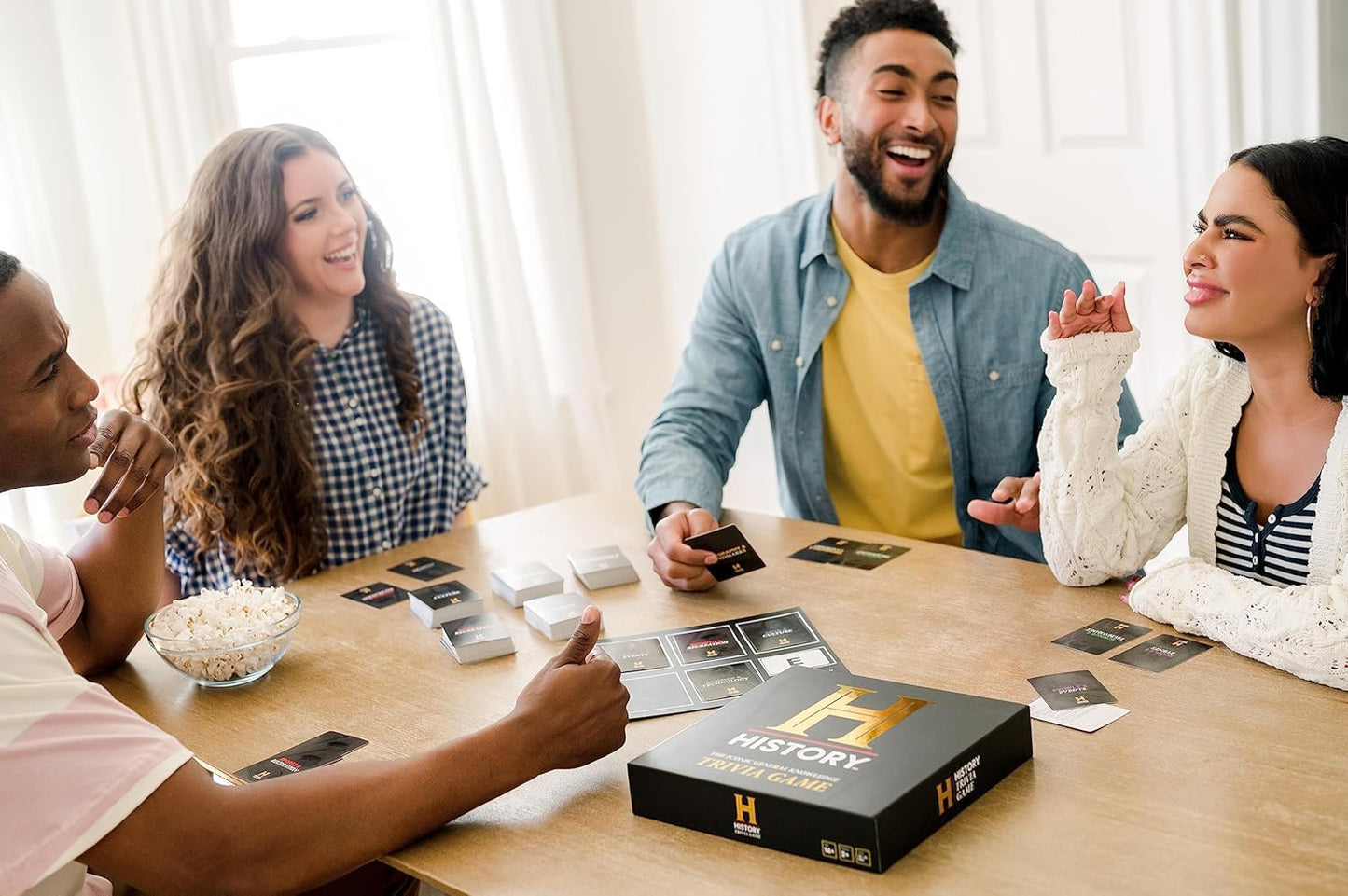 HISTORY Channel Trivia Board Game Deluxe Edition with 80s & 90s Expansion Pack - 2400 General Knowledge Questions - Christmas Stocking Stuffers Gift for Adults & Family in Pursuit of Trivial Knowledge