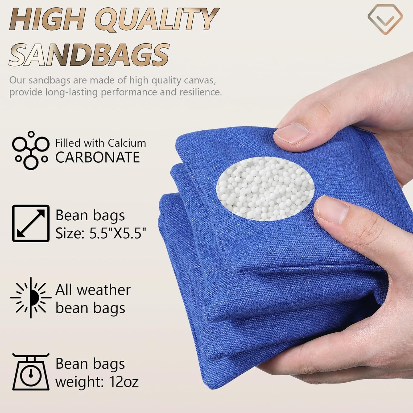 Cornhole Sets 4 x 2 ft with 8 Bean Bags Regulation Size, Corn Hole Games for Adults Outdoor Bean Bag Toss Game