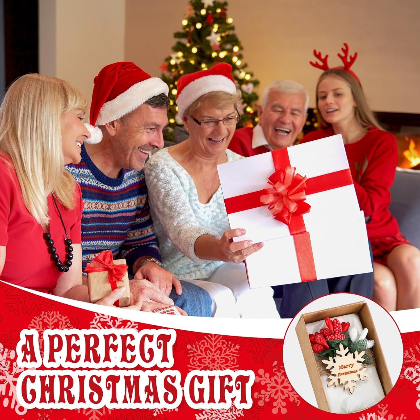 Demissle 30 Pcs Christmas Mini Scented Soap Christmas Party Favors Gifts Handmade Natural Xmas Soap Favors for Guests in Bulk for Xmas New Year Party