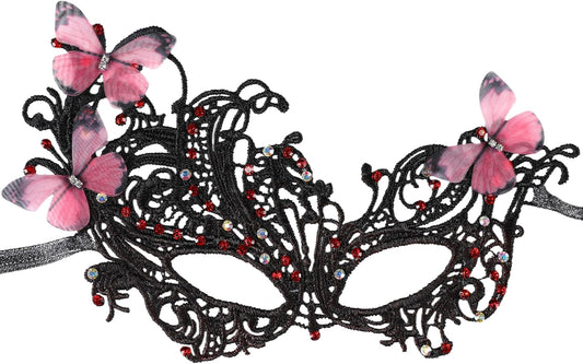 Halloween Lace Masquerade Masks - 1920s Vintage Antique Mask for Men Women Carnival Party Mardi Gras Evening Prom