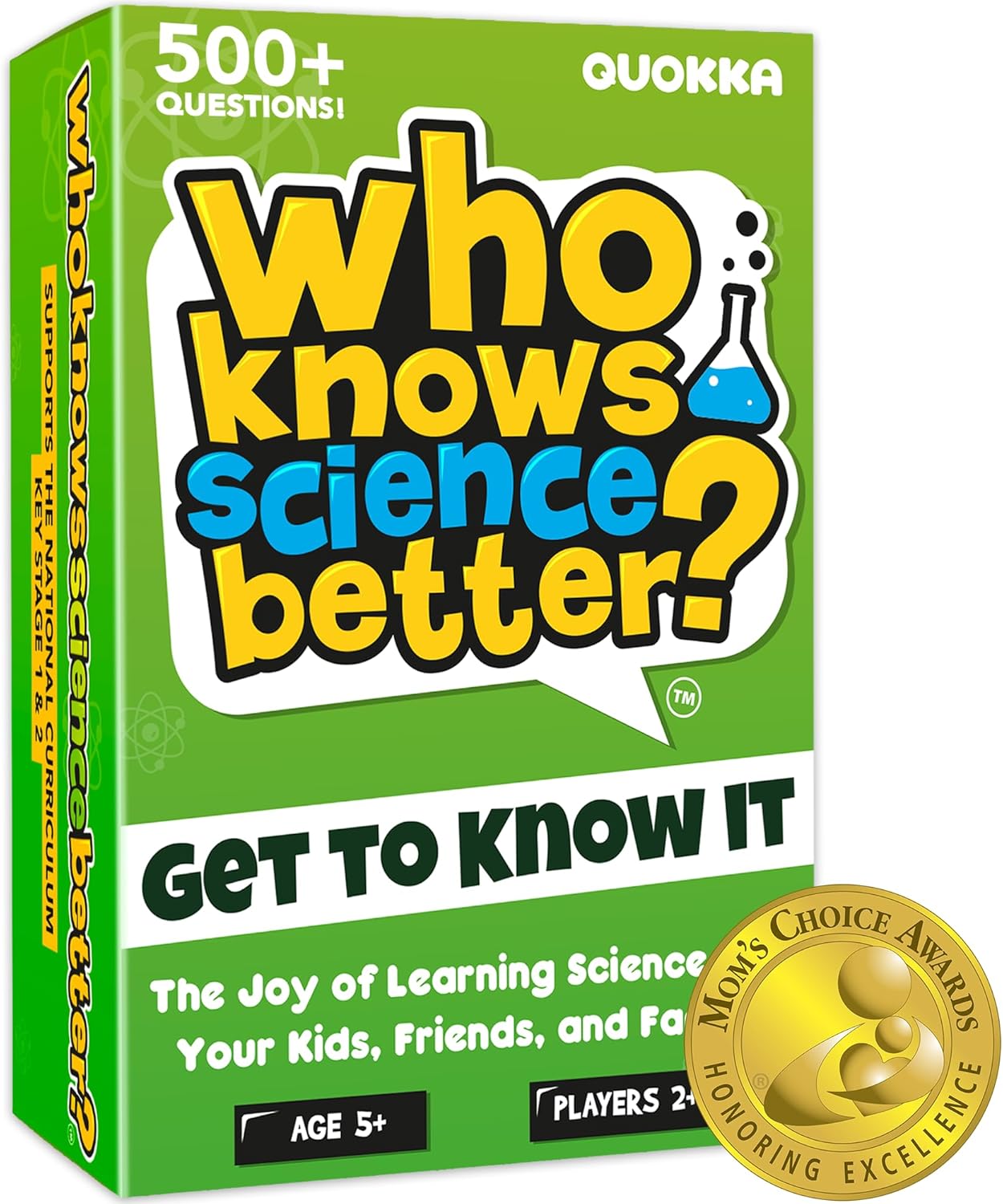 QUOKKA Who Knows Better? - Science - Family Card Trivia Game | Fun Learning & Educational Questions for Families | Suitable for Boys & Girls