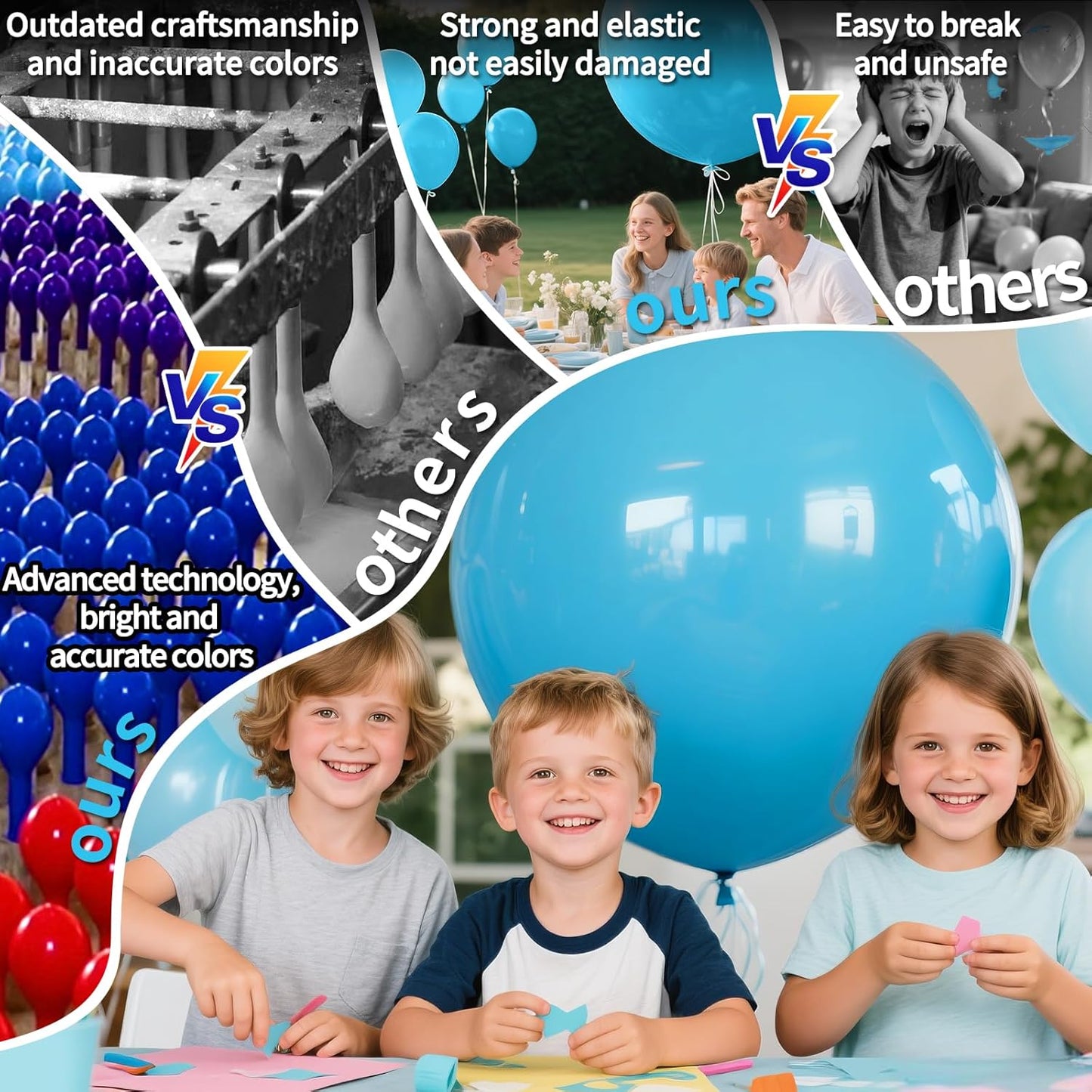 KAWKALSH Light Blue Balloons 9pcs 36 Inch Extra Large Big Jumbo Giant Baby Sky Aqua Blue Balloons for Graduation Baby Shower Gender Reveal Weddings Birthday Party Decorations