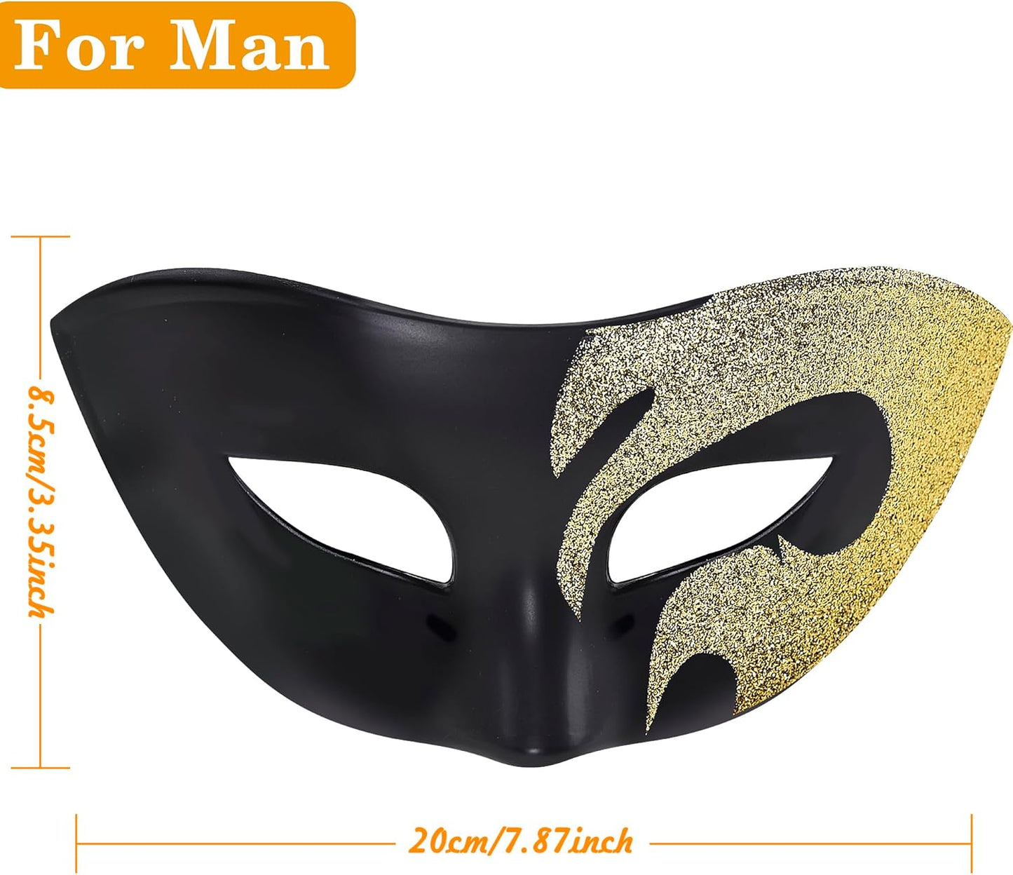 SIQUK Couple Masquerade Masks Set Venetian Party Mask Plastic Halloween Costume Mask Mardi Gras Mask for Women and Men