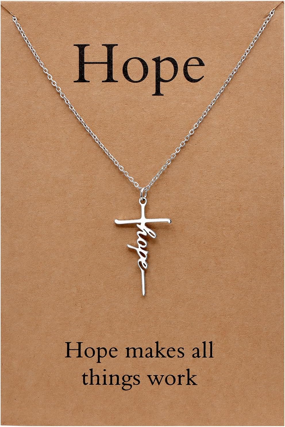 Lcherry Faith Cross Pendant Necklace for Women Religious Christian Jewelry Mother's Day Gifts for Women