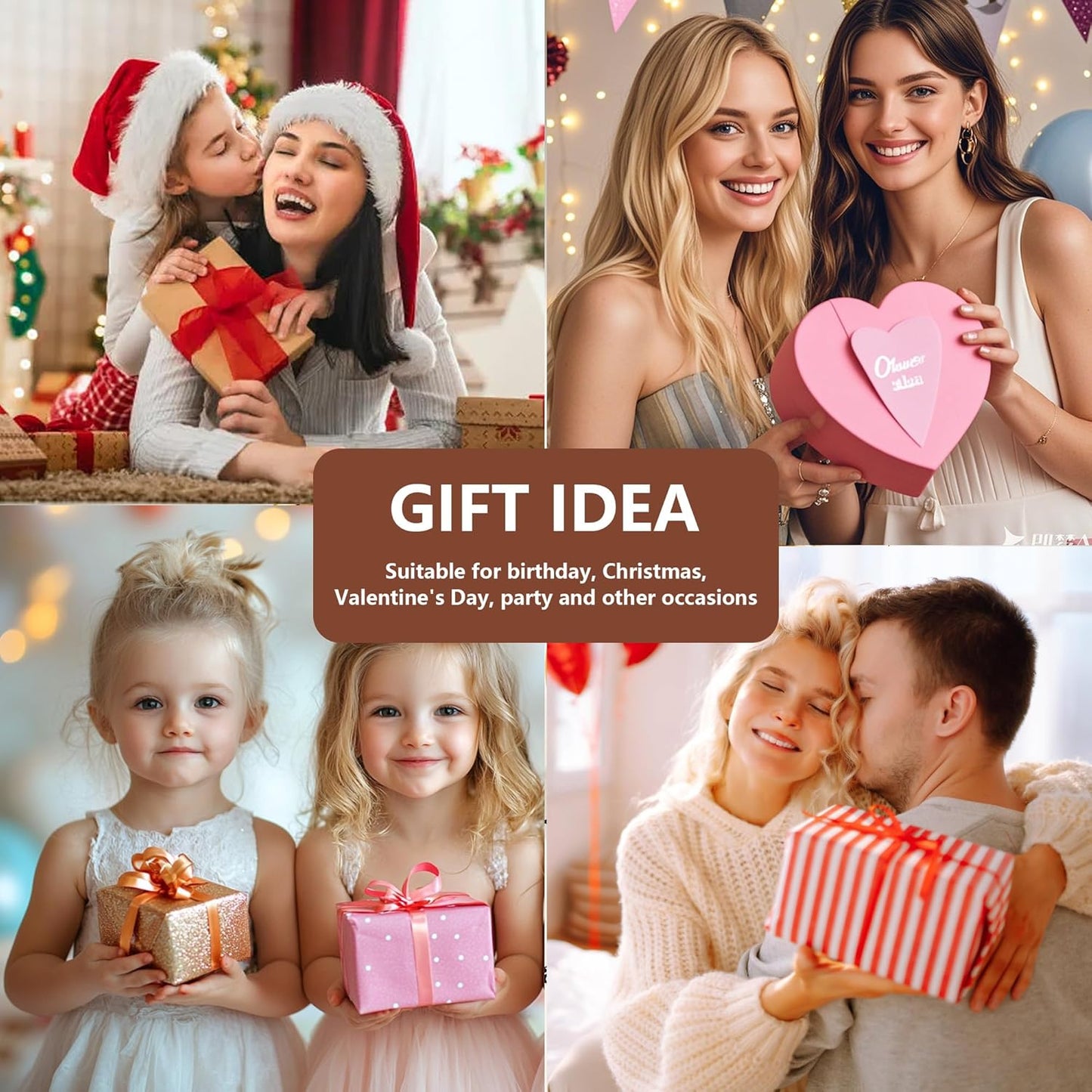 Christmas Gifts for Grandkids Teens Girls, 14K Gold Plated Heart Initial Bracelets for Women Girl Dainty Gold Bracelets Birthday Gifts Stocking Stuffers for Teen Girls Women Jewelry