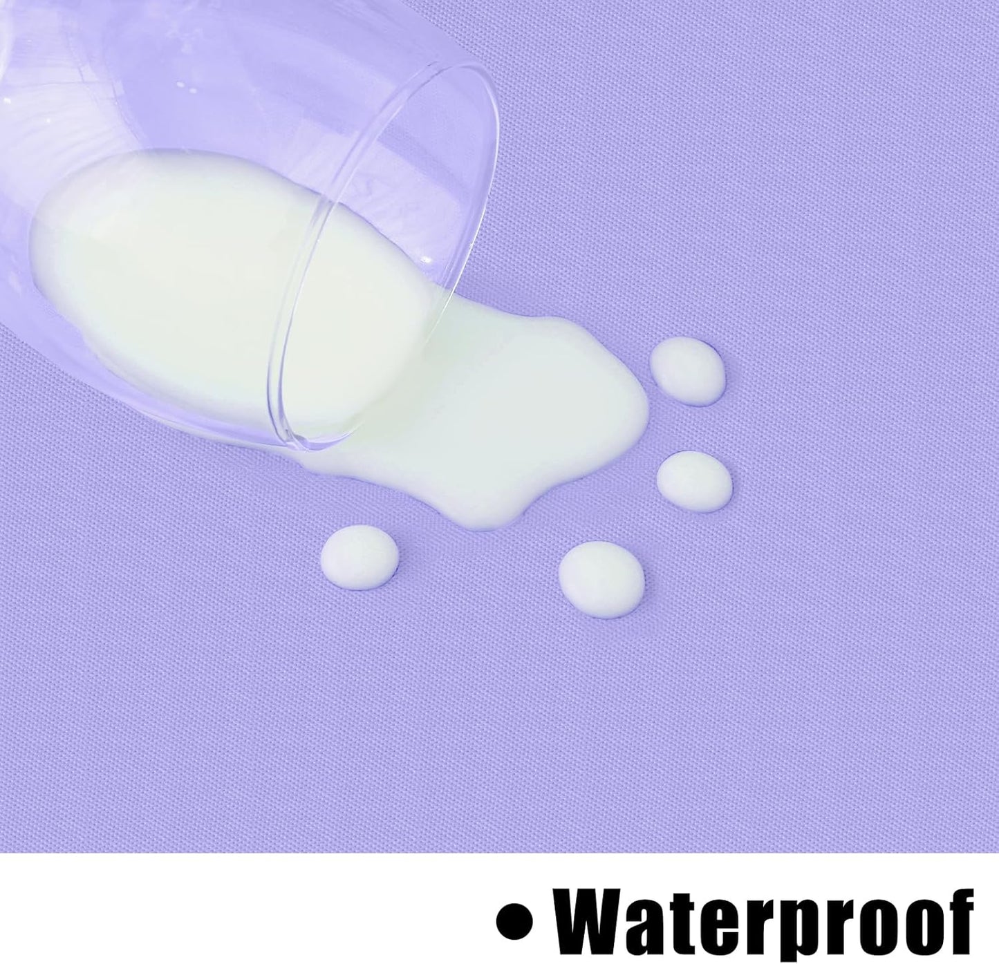 homing Rectangle Vinyl Tablecloth, Waterproof Spillproof Plastic Flannel Backed Table Cloth, Wipe Clean Table Cover for Dining, Buffet Parties and Camping (Lavender, 60" x 84")