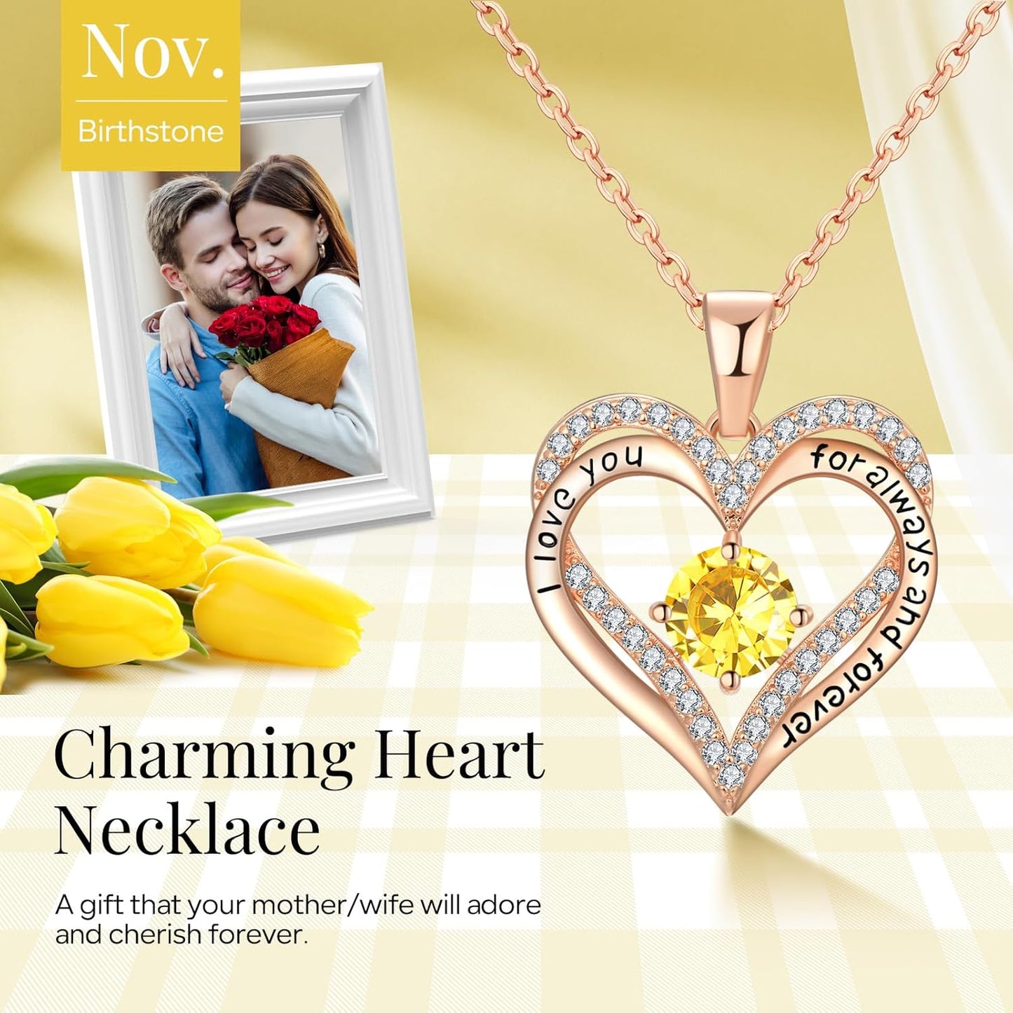 18K Rose Gold Necklaces for Women Birthday Gifts for Women Jewelry for Women Birthday Gifts for Wife Girlfriend Daughter Wife Birthday Gifts for Anniversary Mothers Day Christmas Valentines Gifts