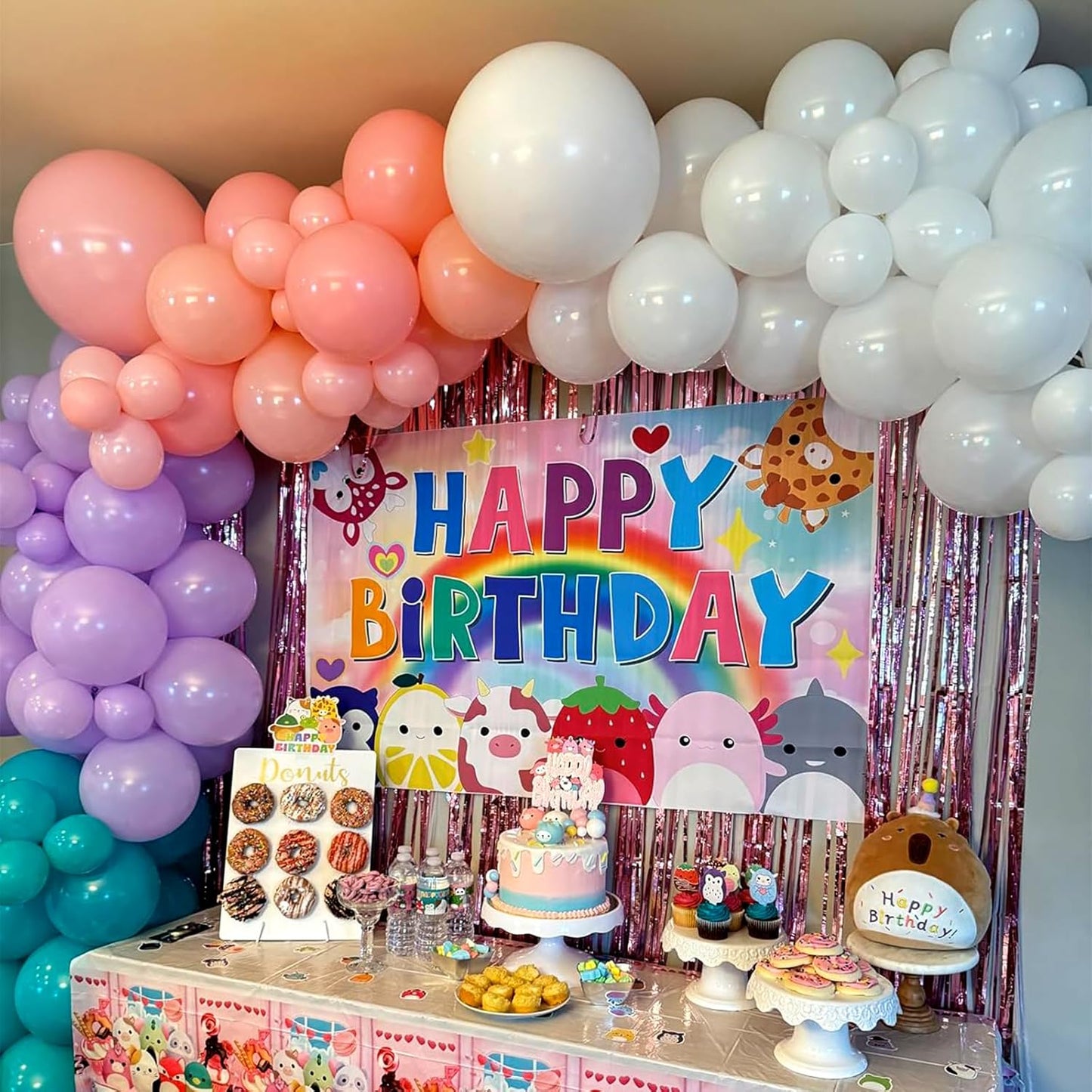 Orange Pink Balloons, 150 pcs Different Sizes Pack of 18 Inch 12 Inch 10 Inch 5 Inch Peach Pink Balloons for Balloon Garland Balloon Arch as Birthday Party Wedding Decorations