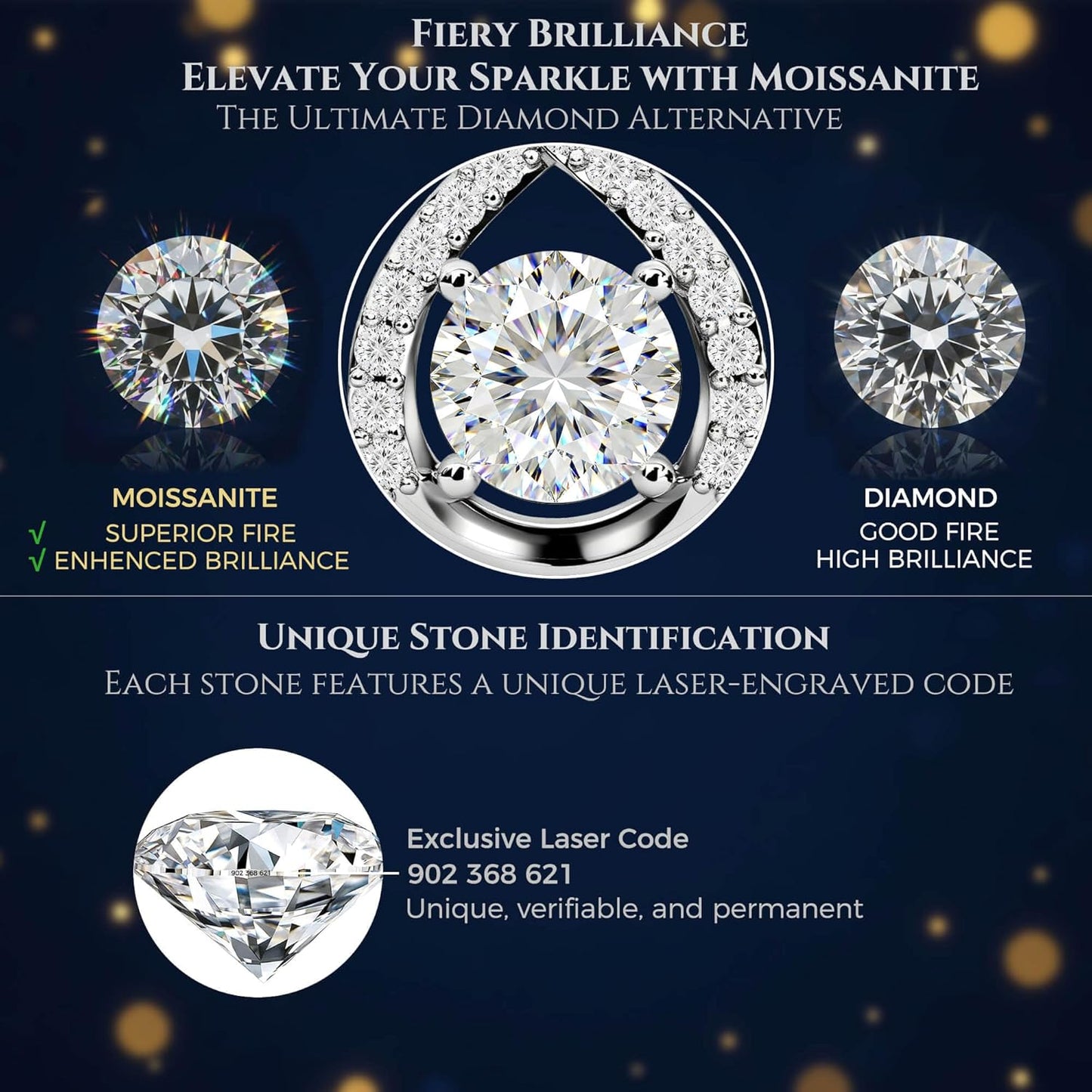 Heart Pendant Necklace for Her Moissanite Lab-Created Gem Jewelry for Women I Love You S925 Sterling Silver Gifts to Wife Girlfriend Mom Daughter Anniversary Birthday Christmas Valentines Day