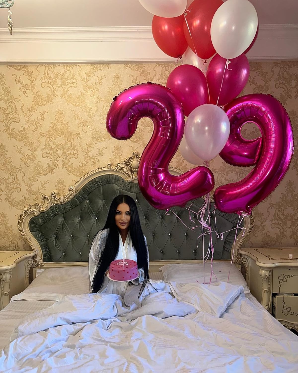 Hot Pink Number 19 Balloons 40 inch, 19 Number Balloons, 19th Birthday Decorations, 19 Year Old Women Hot Pink Party Supplies