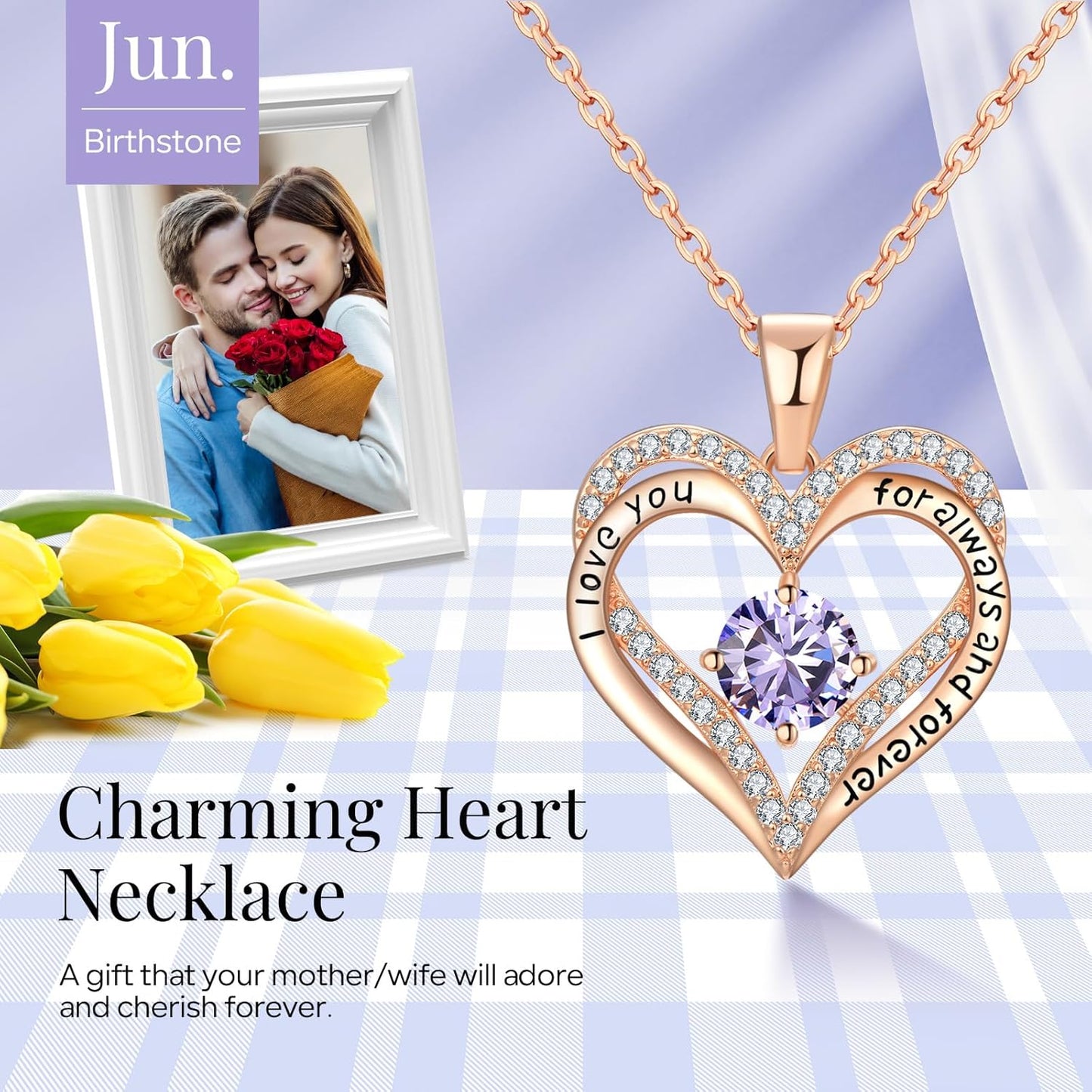 18K Rose Gold Necklaces for Women Birthday Gifts for Women Jewelry for Women Birthday Gifts for Wife Girlfriend Daughter Wife Birthday Gifts for Anniversary Mothers Day Christmas Valentines Gifts