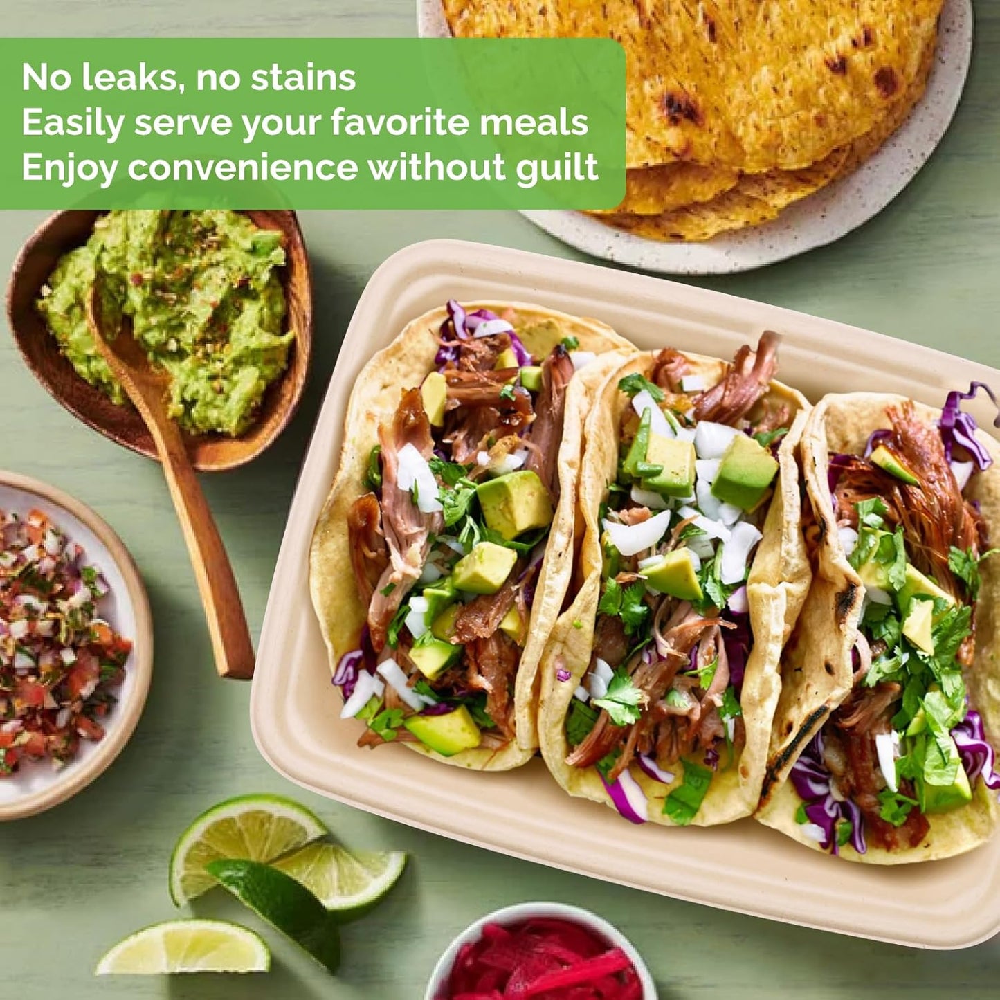 Homestockplus 30 oz Rectangle Paper Bowls 50 Pack Compostable Disposable Bowls for Party, Heavy Duty Large Disposable Serving Bowls for Tacos, Salads, Burrito, Pasta, Snacks, and Baked Potatos