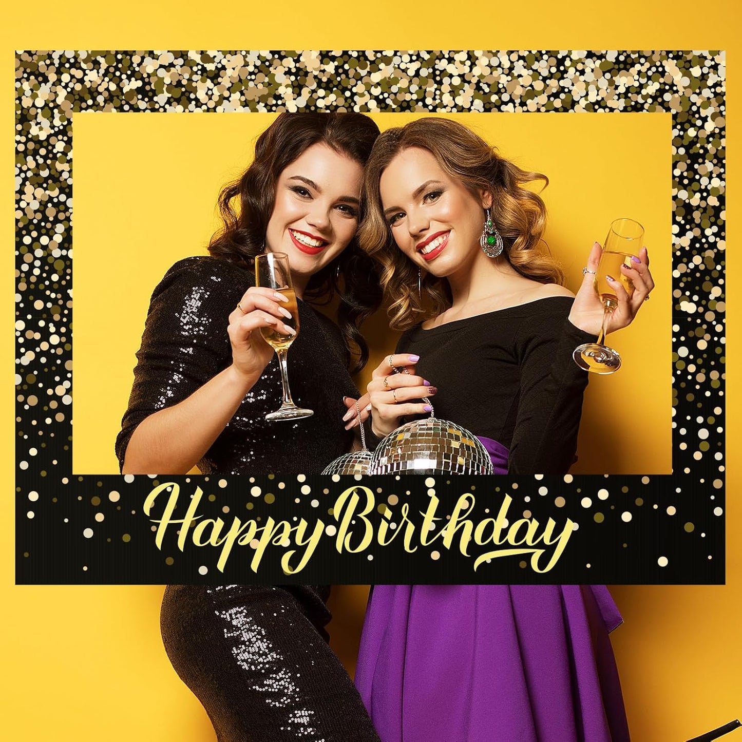 32 x 24 Inch Photo Booth Selfie Frame Prop Booth for Birthday Event Parties Large Blank DIY Cutout Props for Funny Decoration Christmas, Holiday Supplies