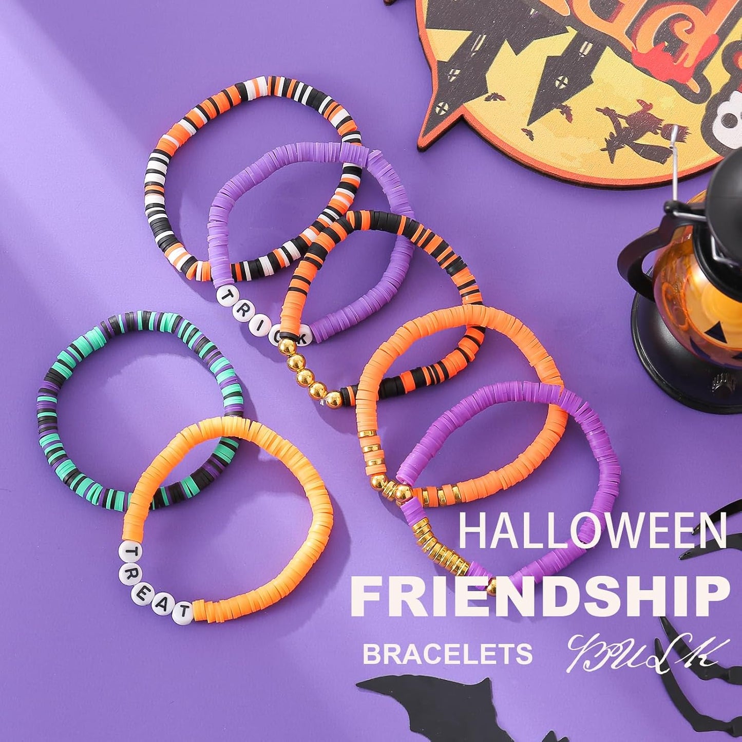 Friendship Bracelets Trendy Heishi Clay Bead Bracelets Stack Gold Beaded Stretch Bracelets for Women Boho Stackable Bracelets Bulk Cute Preppy Jewelry