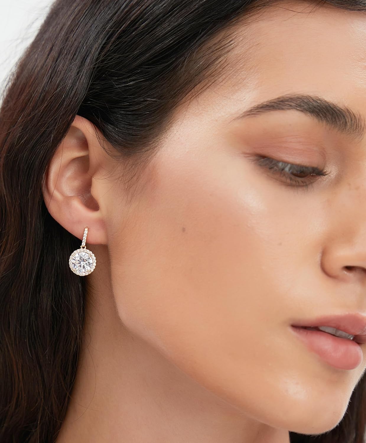 Sparkly Earrings Necklace Jewelry Set For Women Bride Bridesmaids Bridal Wedding Party Prom Jewelry Birthday Gift