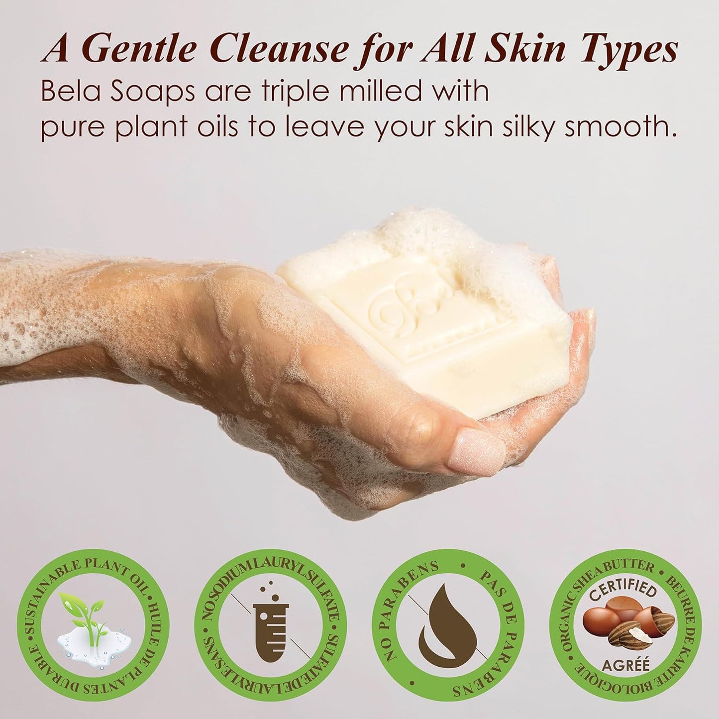 BELA Extra Creamy Goat Milk Soap 3.3 OZ Pack of 12, Long Lasting French Triple Milled Bar Soap Enriched with Organic Shea Butter, Hand, Face and Body Wash Bar, Made in Australia