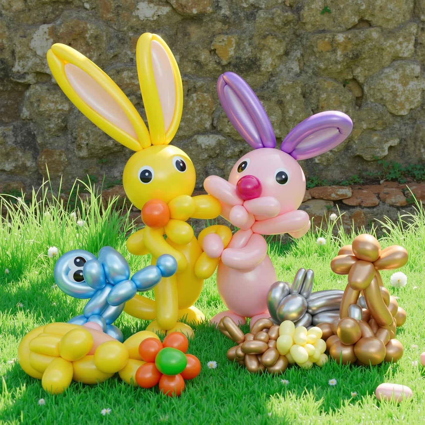 LovesTown 100PCS 260 Long Balloons, Twisting Animal Balloons Assorted Colors Thickening Latex Modeling Magic for Weddings Birthdays Festival Party Decoration