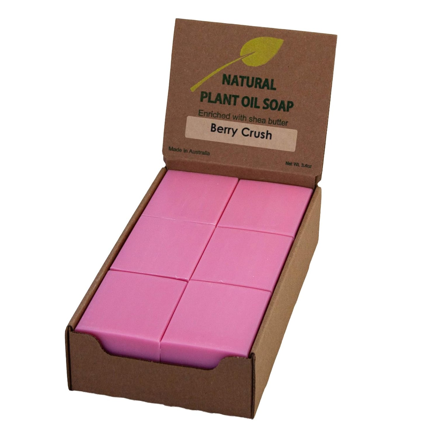 Simple Scents Australia Berry Crush Scented Natural Soap Bars (12 Bars), 3.5oz Moisturizing French Triple Milled Soap Bars Enriched with Shea Butter - Pure Plant Oil Bath & Body Bars
