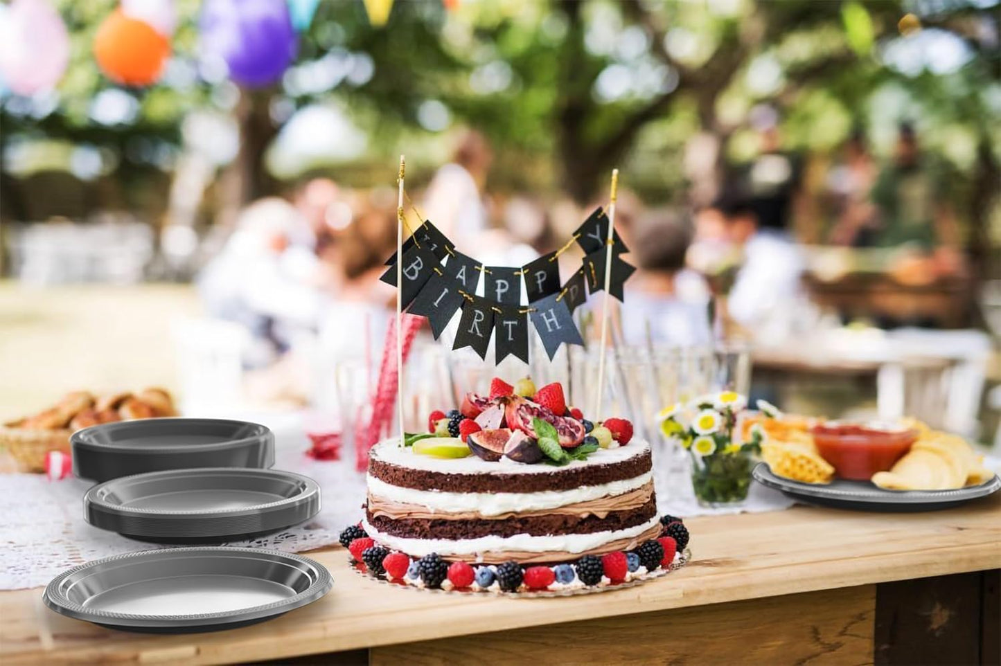 Exquisite Party Solids Silver Plastic Plates For Party 10" Silver Disposable Plates Heavy Duty 100 Pcs Plastic Dinnerware Sets Heavy Duty 350 GSM Disposable Dinnerware Set