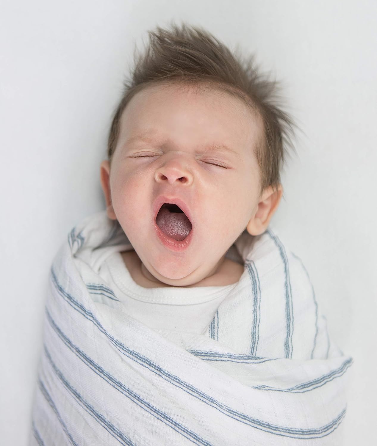 SwaddleDesigns Cotton Muslin Swaddle Blankets, Set of 4, Receiving Blankets for Baby Boys & Girls, Best Shower Gift, 46x46 inches, Denim Indigo