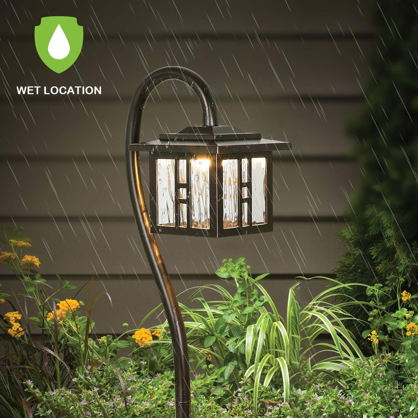 hykolity Low-Voltage Outdoor Integrated LED Landscape Lighting, 3W 185LM Oil-Rubbed Bronze Pathway Light for Yard Lawn, Die-Cast Aluminum Construction, 4-Pack, ETL Listed, 15-Year Lifespan