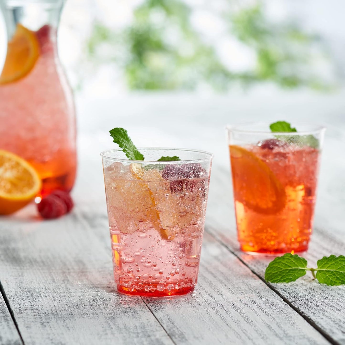 PLASTICPRO Disposable 8 oz Crystal Clear Plastic Tumblers for Party's & Weddings pack of 100