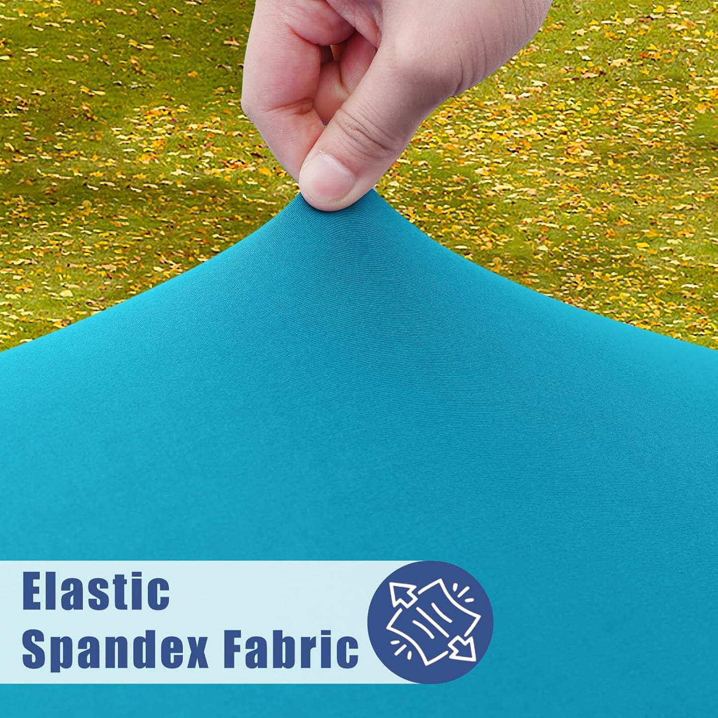 Spandex 5 Foot Rectangle Table Cloth 2 Pack, Elastic Fitted Tablecloths for Picnic, Stretch Washable Patio Table Cover for Outdoor, Camping, Banquet and Parties (Teal, 36"x60")