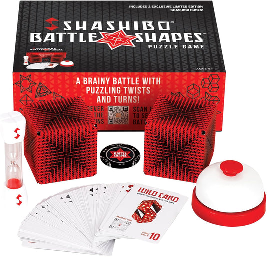 Shashibo Battle Shapes Magnetizing Puzzle Game – Play Solo or with a Friend - Challenging Shape Shifting Box Game for Adults & Kids Ages 8+ with Puzzling Twists and Turns by Fun in Motion Toys