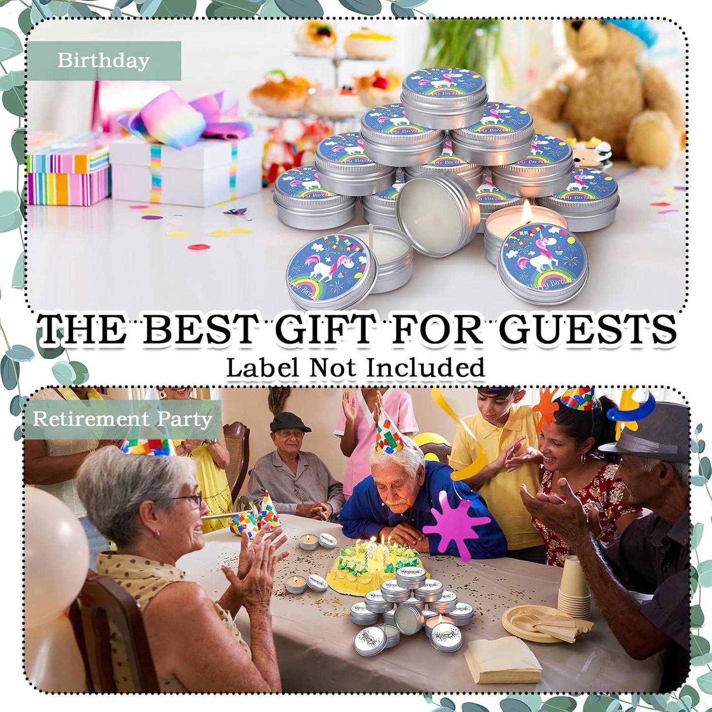 MTLEE 50 Pcs Wedding Scented Candles Gift Travel Tin Candle Aromatherapy Candle for Christmas Winter Baby Shower Favors Wedding Gifts