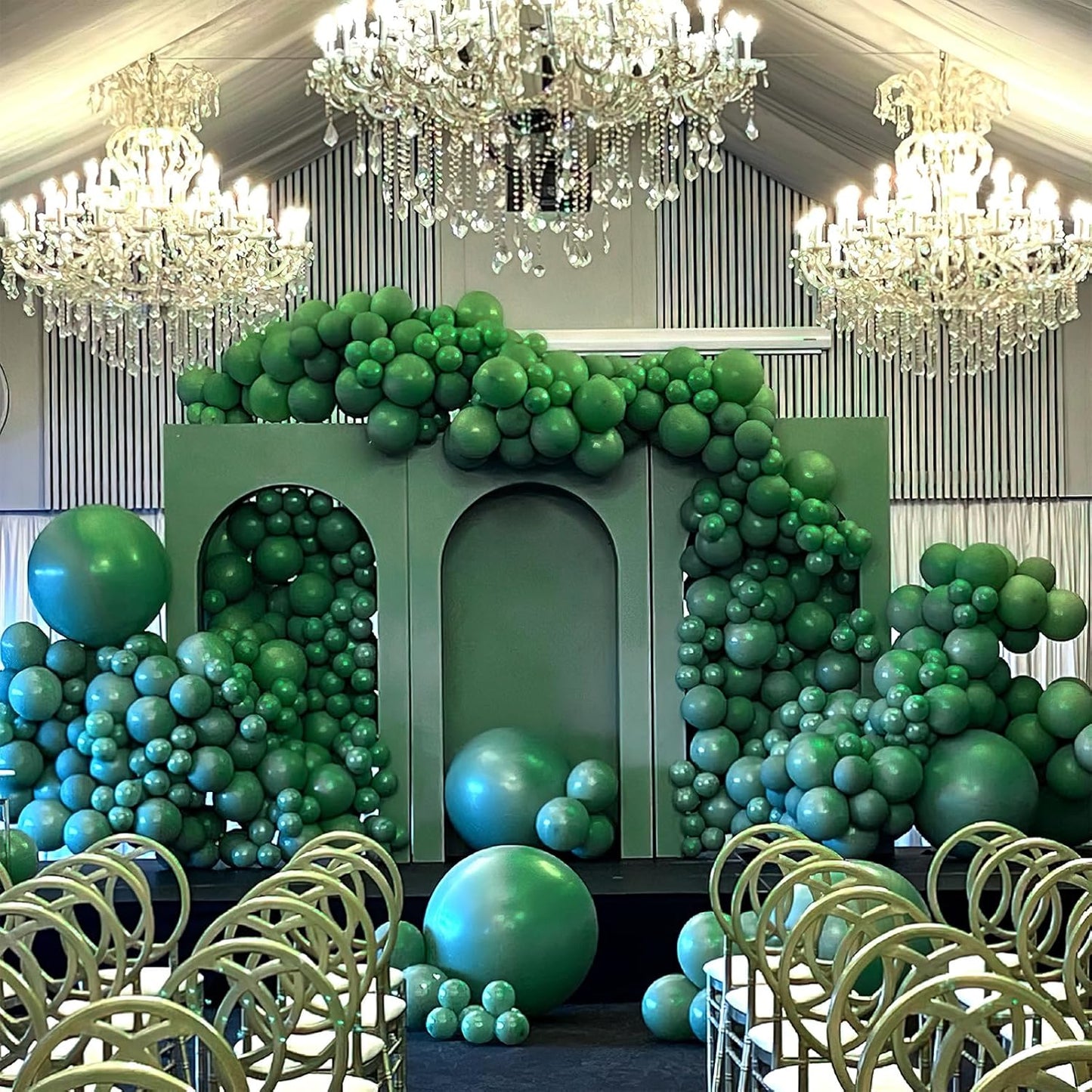 PartyWoo Dark Green Balloons 50 pcs 12 Inch Pearl Hunter Emerald Forest Green Balloons for Baby Shower Graduation Christmas Jungle Safari Birthday Party Decorations Green-Z01