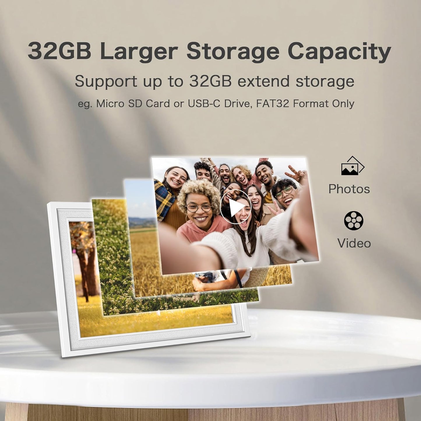 Digital Picture Frame WiFi, 10.1 Inch Frameo Digital Photo Frame, 32GB Memory, 1280*800 HD Touch Screen, Auto-Rotate, Share Pictures Videos Instantly, Wedding, Birthday Gifts for Women, Mom, Dad Gifts