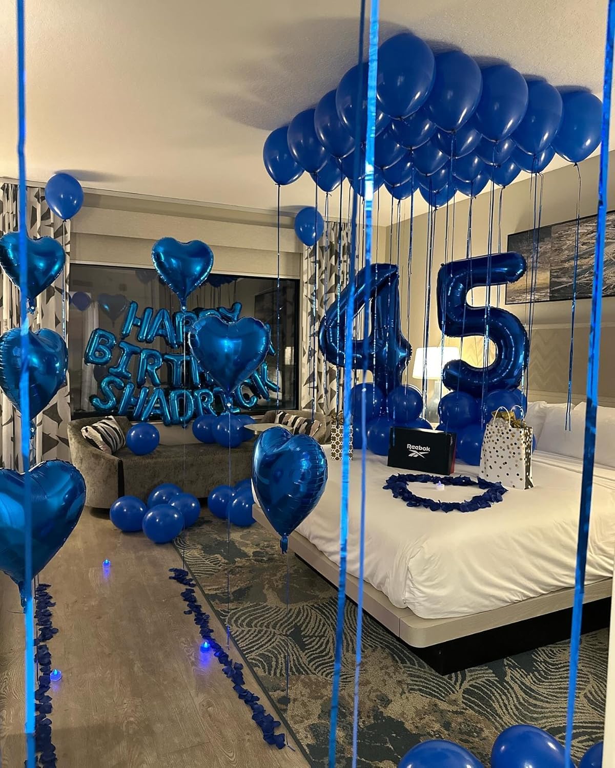 Navy Blue Number 50 Balloon 40 inch, 50 Number Balloons, 50th Navy Blue Birthday Decorations, 50 Year Old Women Men Blue Party Supplies