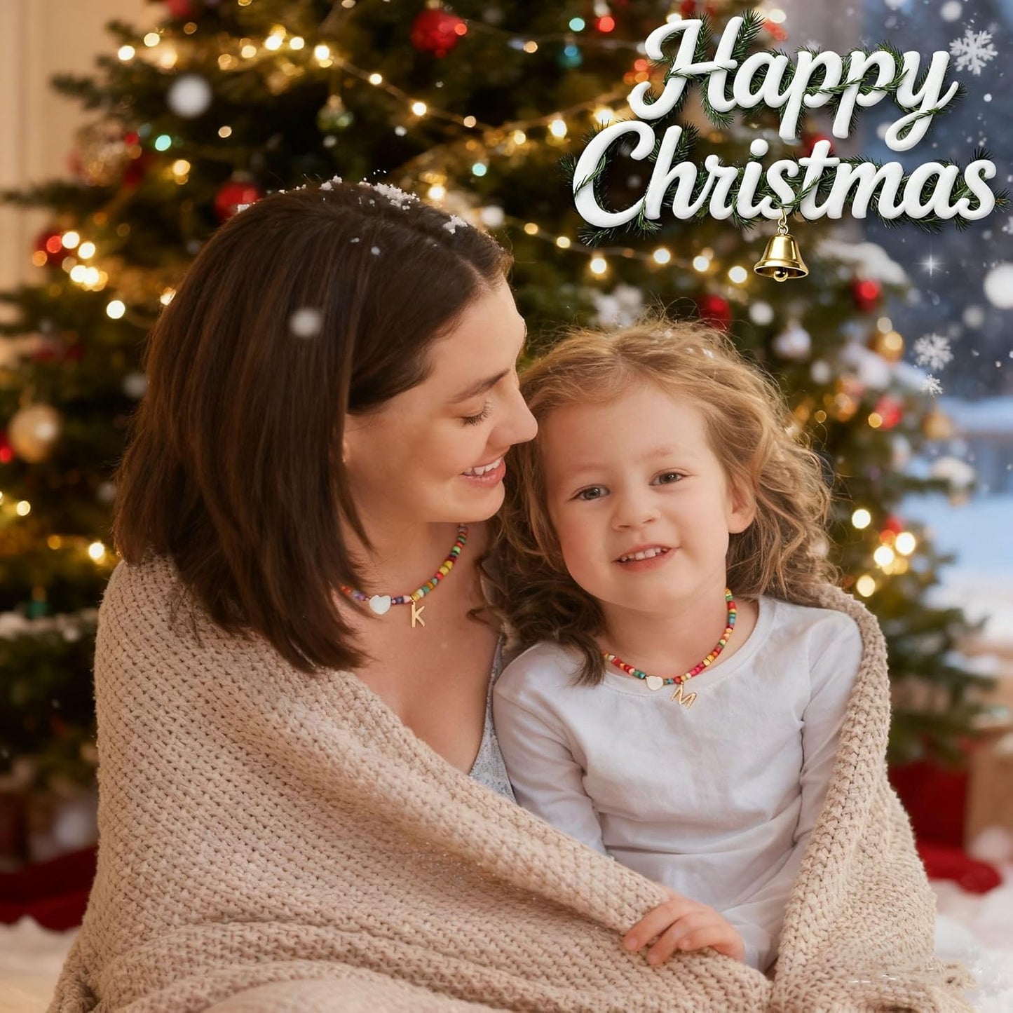 Ursteel Stocking Stuffers for Teen Girls Women - Trendy Beaded Choker Necklace for Women Teenage Girls, Personalized Letter Initial Necklaces Christmas Gifts for Grandkids